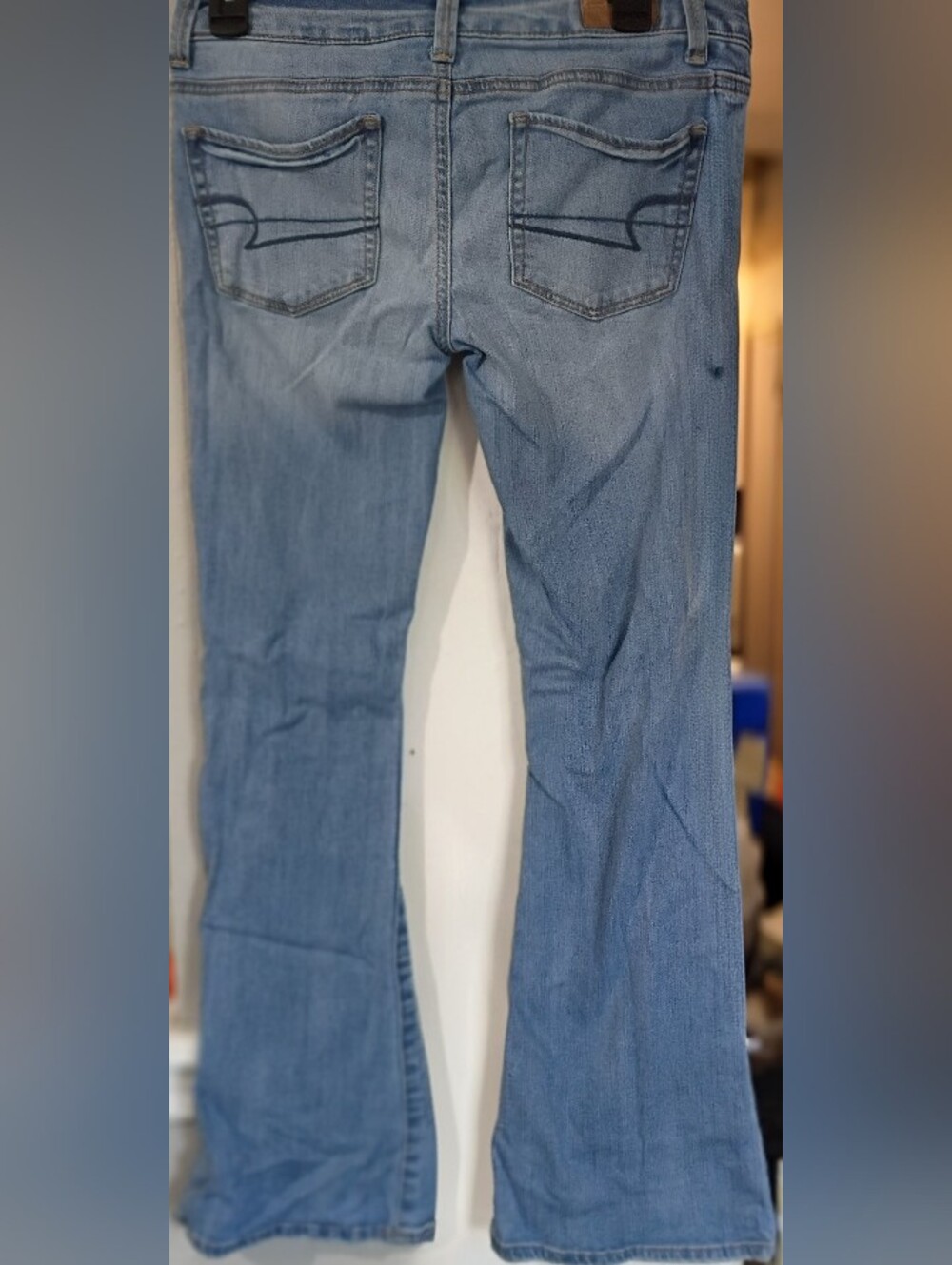 American Eagle Outfitters Light Blue BOHO FLARE Jeans - Picture 2 of 5
